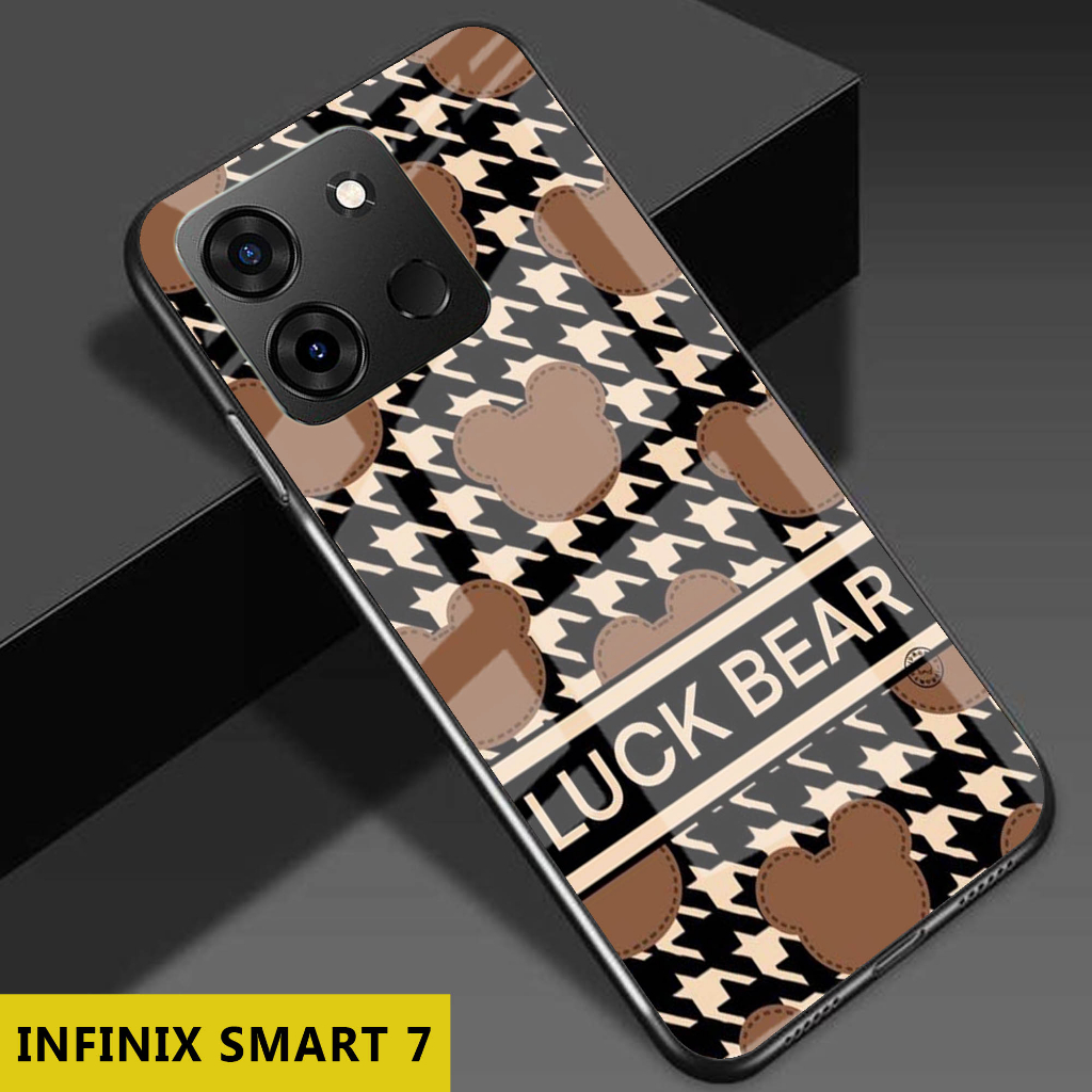(S74) Case  Glass INFINIX SMART 7 - casing Terbaru handphone - INFINIX SMART 7  - pelindung handphon