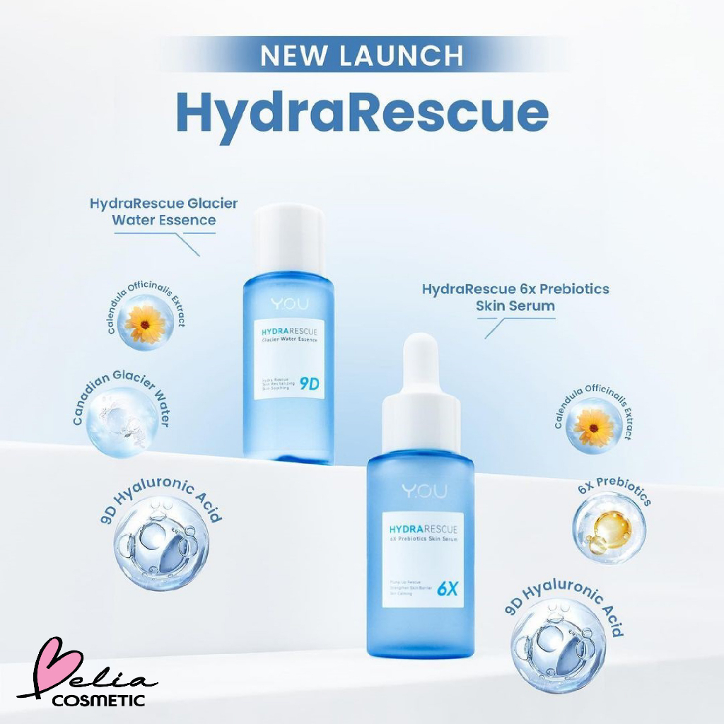 ❤ BELIA ❤ YOU HydraRescue | HydraRescue Essence 60 ml | HydraRescue Serum 30ml | HydraRescue Moisturizer | Melembapkan