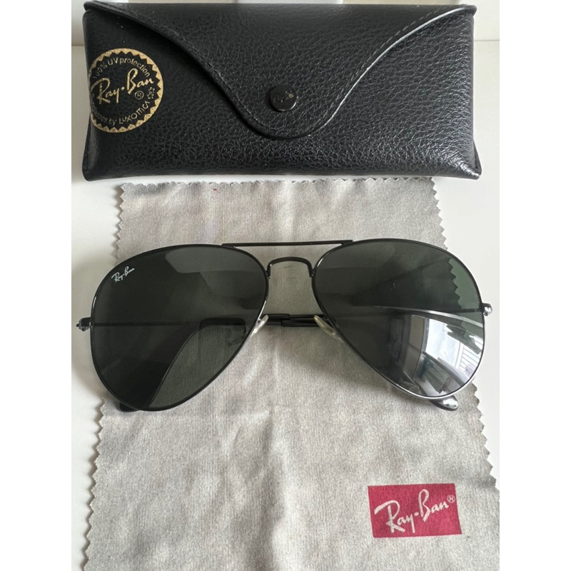 kacamataRay-ban Aviator Metal Large Black authentic | sunglasses