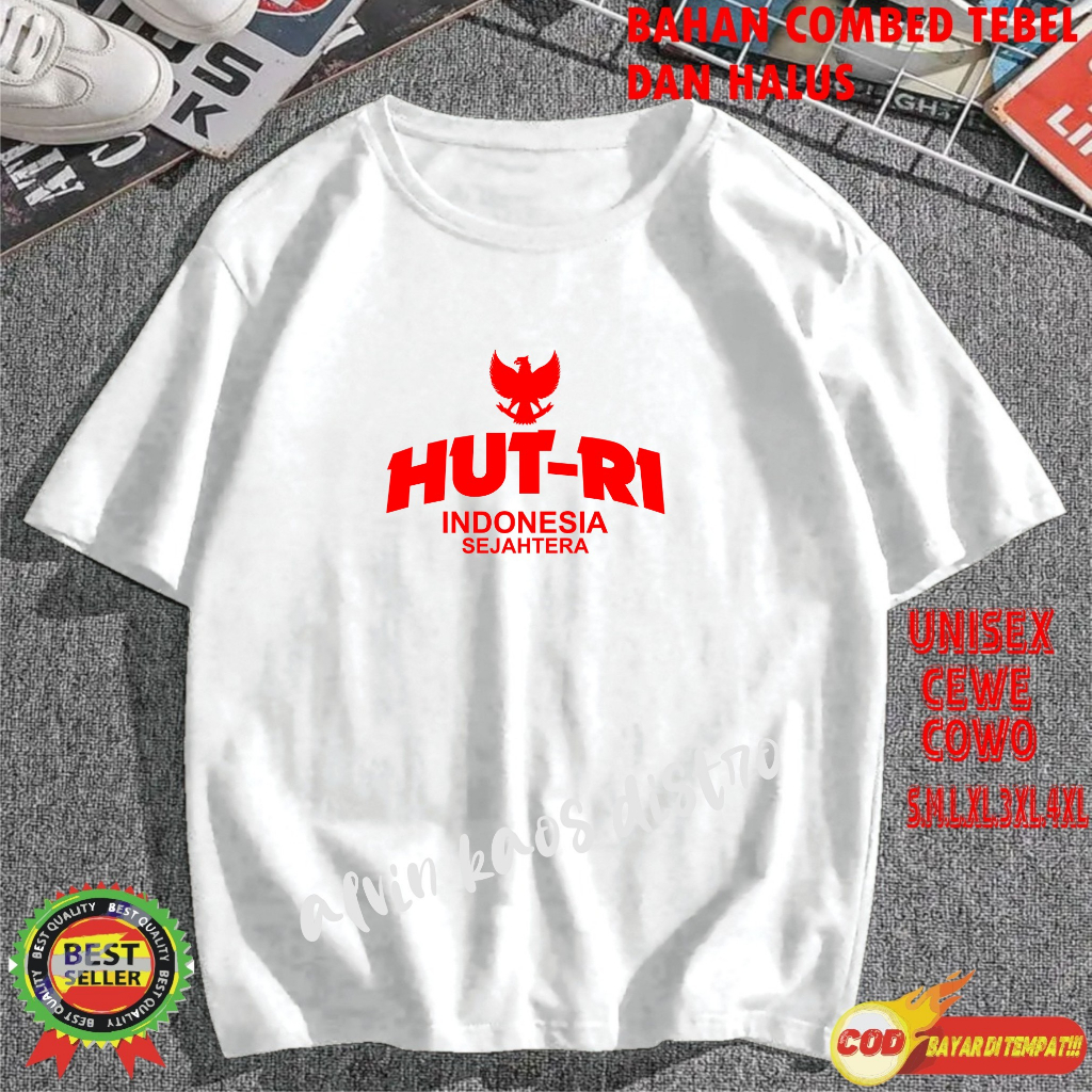 Beli 10 Pc Gratis 1 Pc Hut RI 78 Kaos Terlaris 17 Agustus 1945 78 Kemerdekaan Indonesia Kaos Merah Putih Hitam Kaos Cewek Cowok Anak7