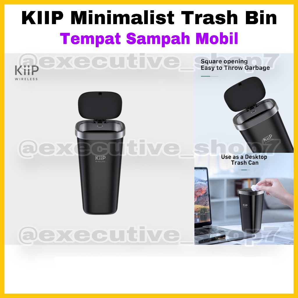 KIIP Minimalist Trash Bin - Tempah Sampah Mobil