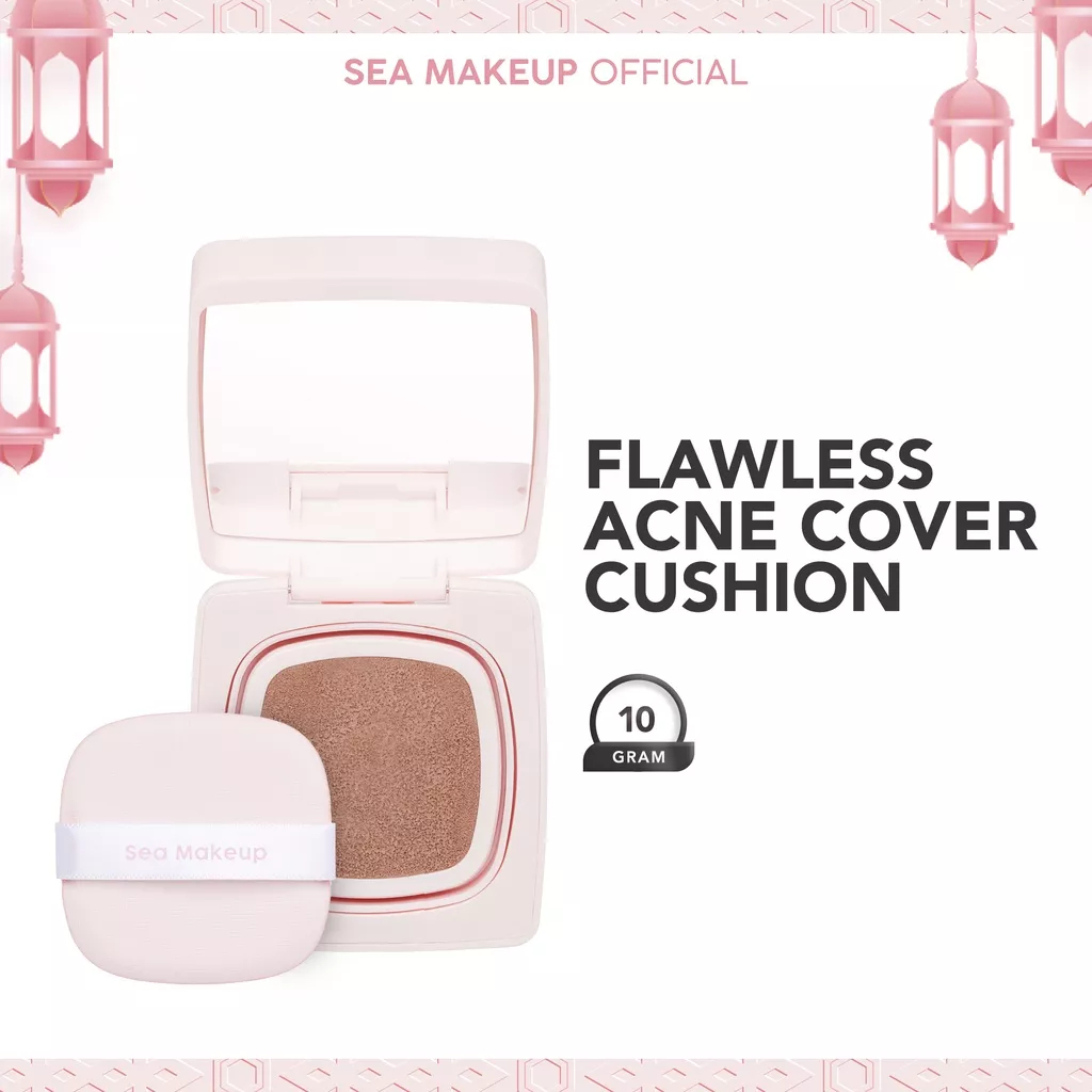 ❤ MEMEY ❤ SEA MAKEUP Fix and Flawless Acne Cover Cushion Full Coverage Foundation