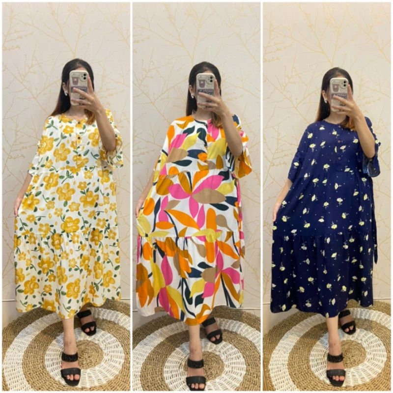 BISA COD DASTER JODHA MOTIF DASTER HAMIL BAJU HAMIL WANITA JUMBO HOMEDRESS HOME DRESS HOMIEDRESS HOM