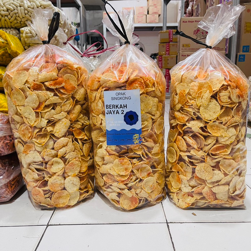 250gram KRIPIK OPAK SINGKONG / SNACK KILOAN MURAH/ CAMILAN MURAH/  ALMA.SNACK