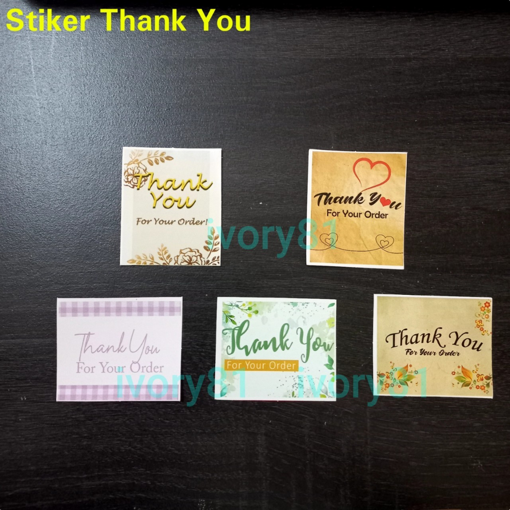 

Sticker label thankyou