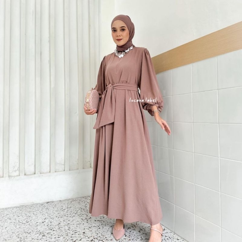 RALINE DRESS MAXY CRINKLE AIRFLOW/AMARA DRESS POLOS KEKINIAN/GAMIS MUSLIM WANITA TERBARU/GAMIS MODERN/FAR MOSLEM LSTORE