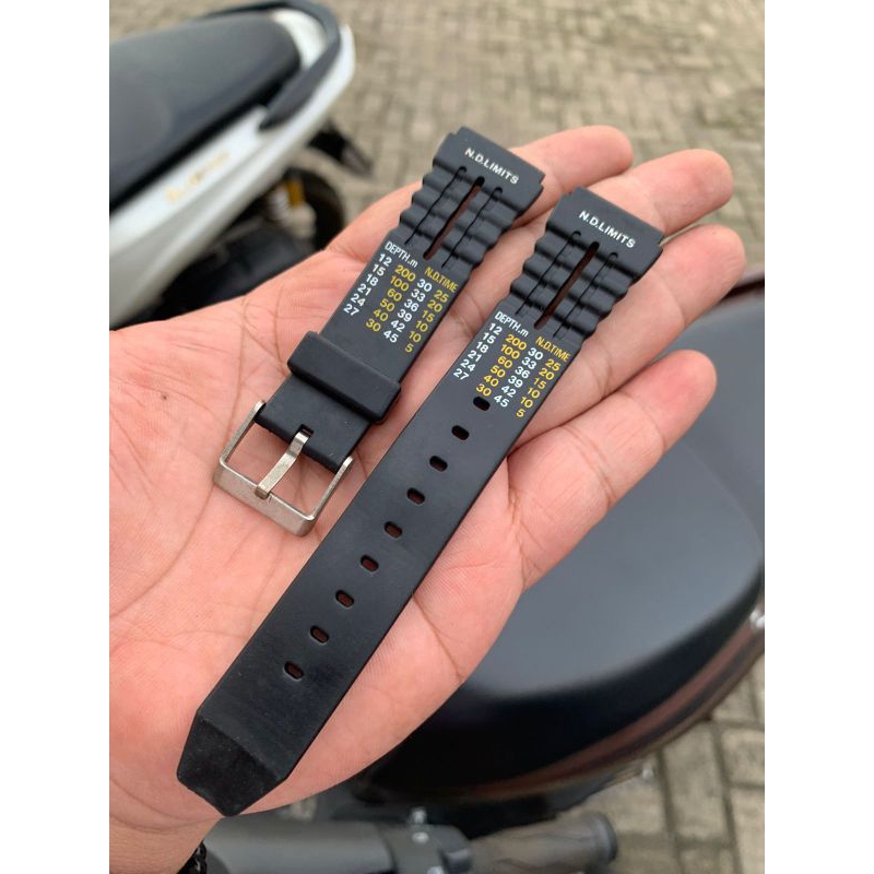 Strap tali jam tangan karet rubber casio aftermarket size 18mm