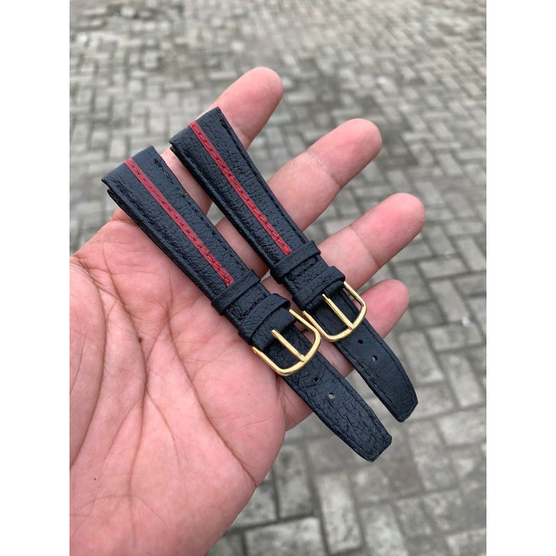 Strap tali jam tangan kulit import lentur model cakep size 18mm