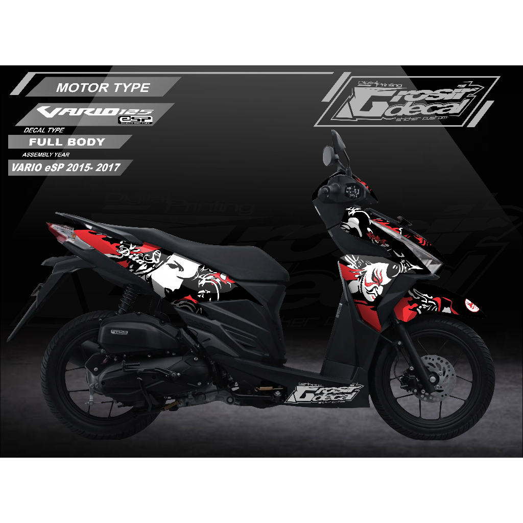 DECAL STIKER VARIO 125 2015 - 2018 FULLBODY DEKAL STIKER VARIO 125 2015 - 2018 FULL BODY