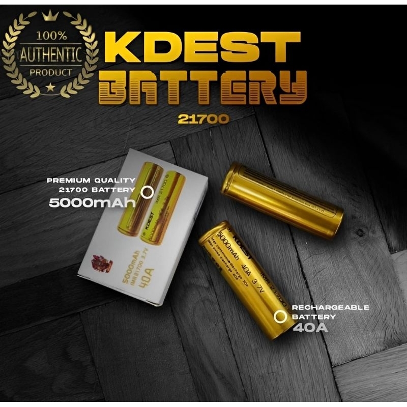 BATERAI 21700 KDEST 5000 mAh 40A 3.7V ORI