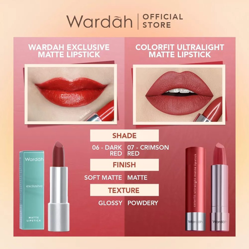 Wardah Colorfit Ultralight Matte - Lipstick Ringan, Nyaman Dan Lembut di Bibir - Pigmented