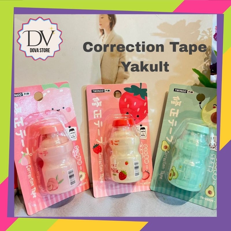 

CORRECTION TAPE YAKULT COTAP BENTUK MINUMAN YAKULT PERLENGKAPAN SEKOLAH