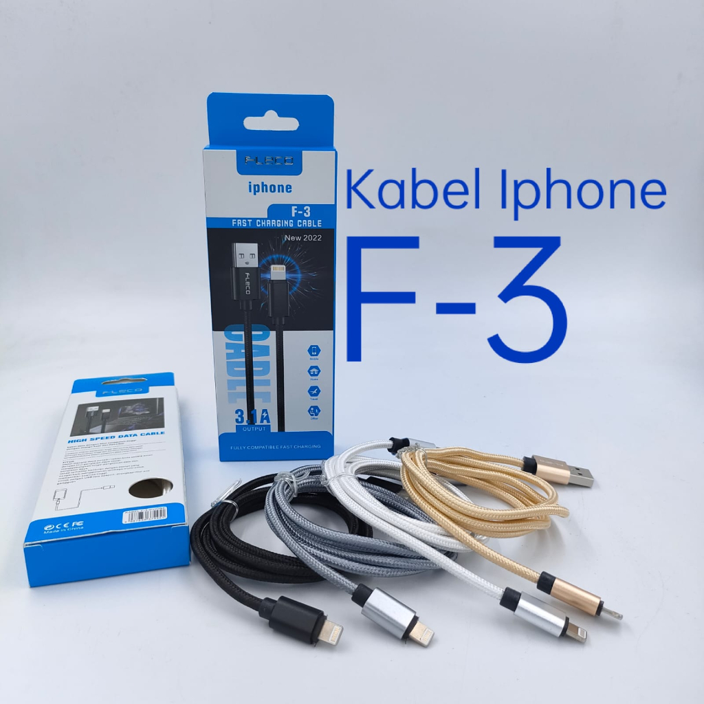 Kabel Data Fast Charging Micro Iphone C  3.1A USB Micro F-3 FLECO