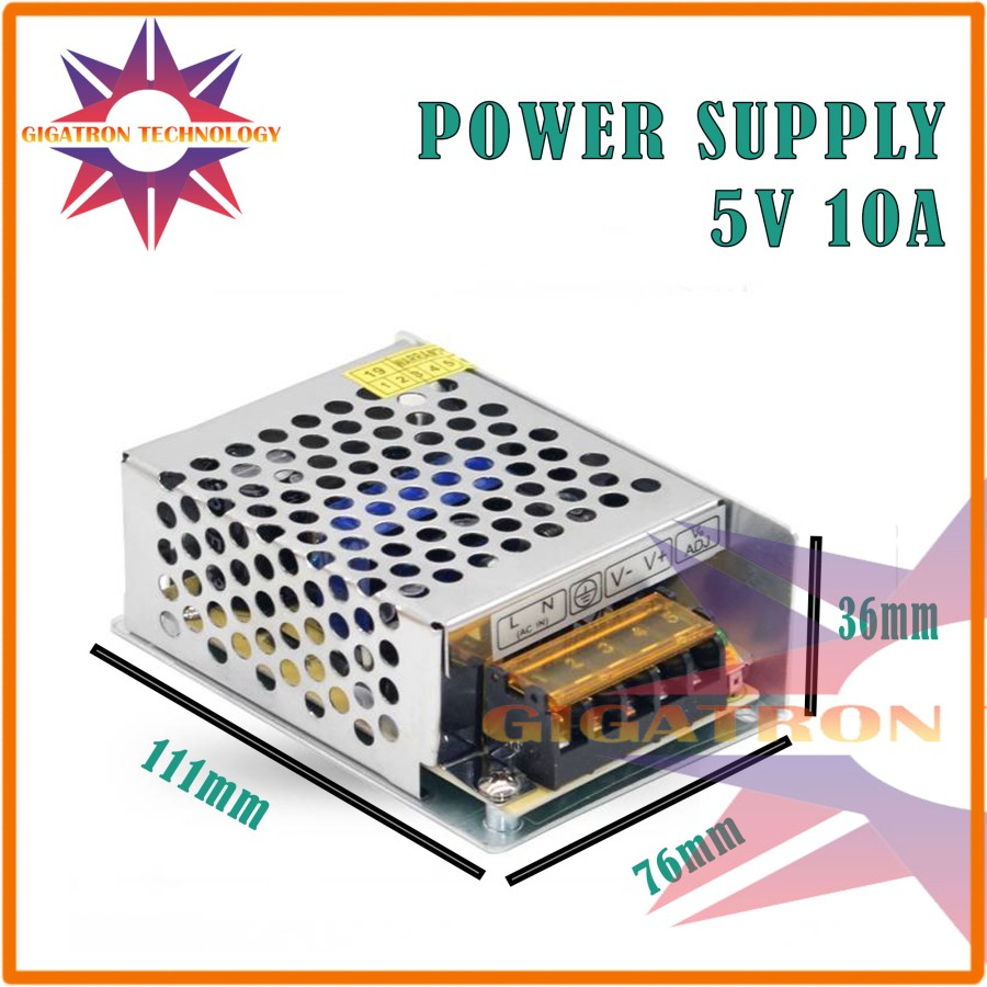 Switching Power Supply PSU 5V 10A High Quality, 5 Volt 10 Ampere Jaring Adaptor SMPS / 5V 10A power 