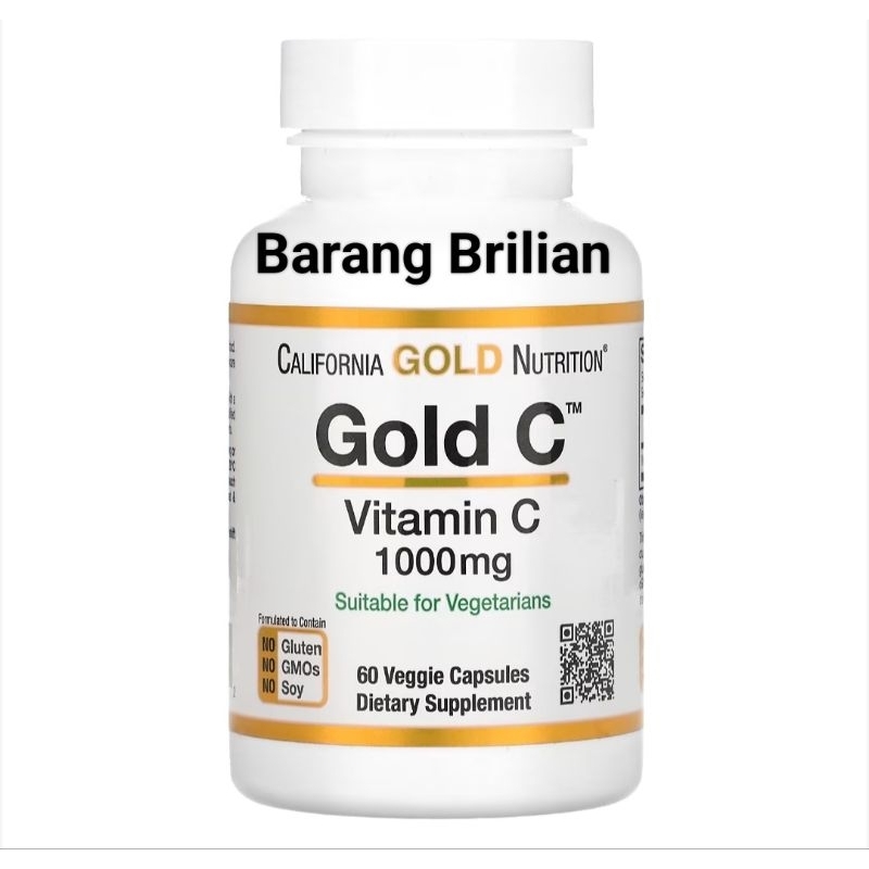 California Gold Nutrition CGN gold C vitamin C 1000 mg 60 240 veg capsules