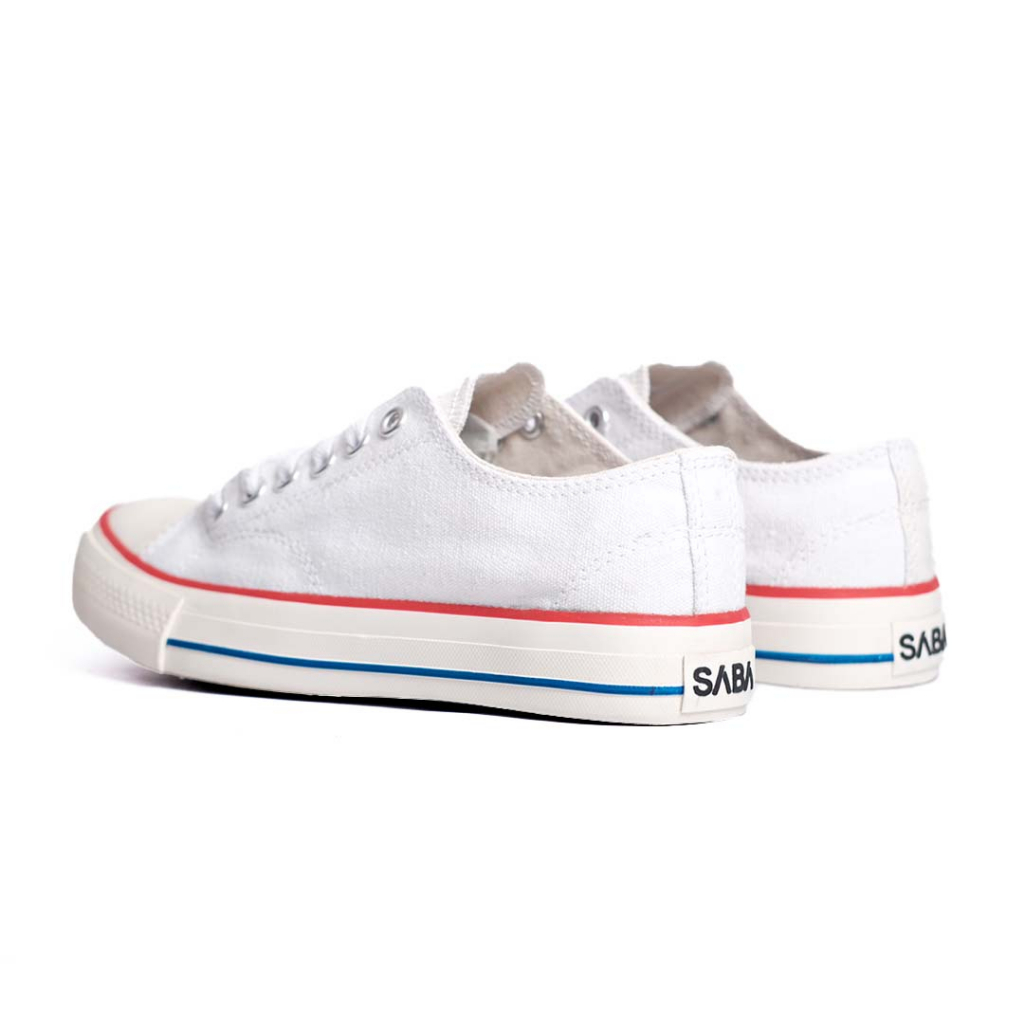 SABA Classic Low All White - Sepatu Sneakers Casual Pria Wanita