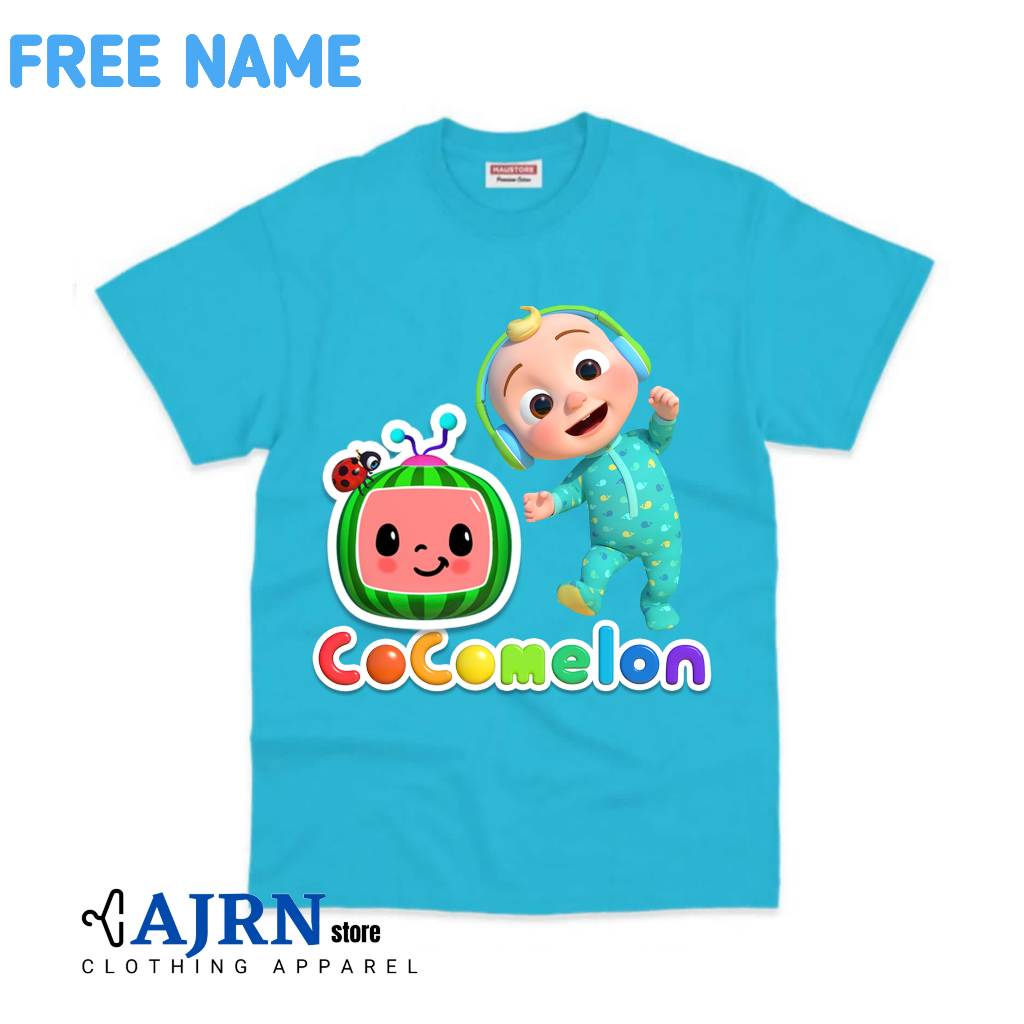 Kaos Atasan Anak Perempuan Gambar Cocomelon / Tshirt Baju Anak Anime Cocomelon Fashion Kids Free Nam