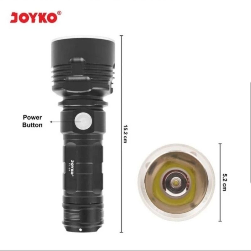 Senter Flashlight LED ORI JOYKO FL-84 / 3Mode Sinar Super Terang FL84