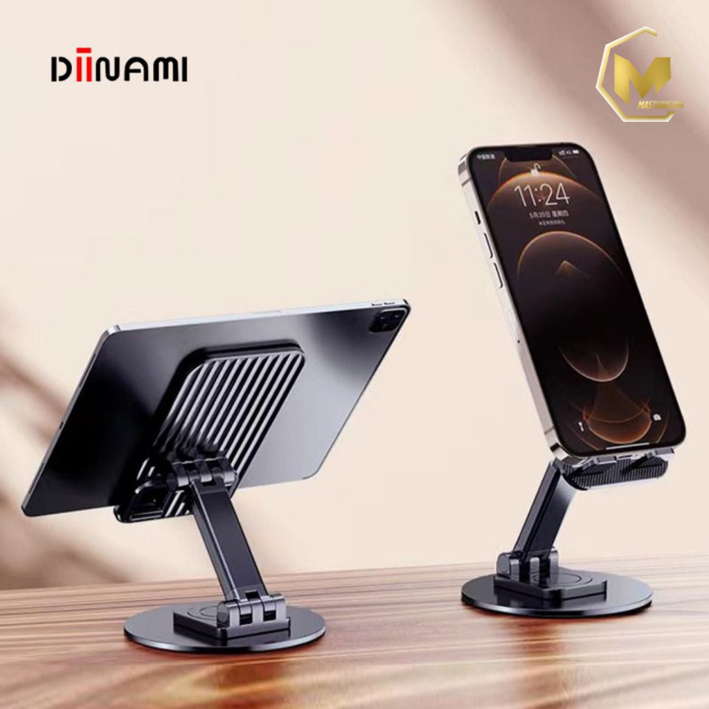 DIINAMI HM-1 Holder HP BESI phone Holder stand hp Tab &amp; iPad universal   Holder lipat besi di meja dudukan hp  bisa puter 360 derajat MA4404