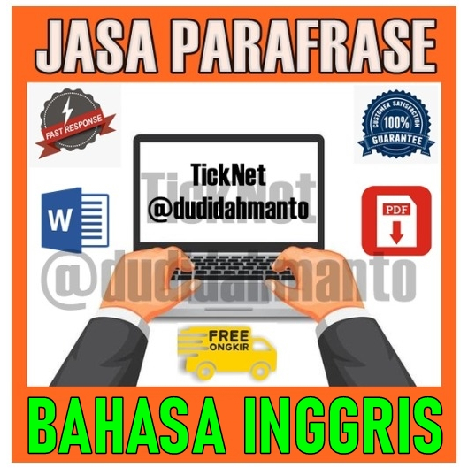 

Jasa Parafrase Turn it in Bahasa Inggris dan Indonesia untuk Menurunkan Persentase Plagiarisme / Plagiasi