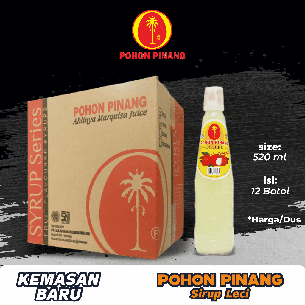 

Pohon Pinang Sirup Leci Kemasan 1 Lusin