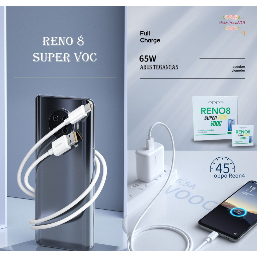 Kabel cable data original 100% OPPO RENO 8 SUPER VOOC pengisian  super cepat FOR oppo RENO 8 8Z RENO 8T RENO 7 7pro 6 5 5pro 4 4f 3 3pro 2 2f a17 a17k a57 2022 a78 a96 a5 2020 a9 2020 BC7842