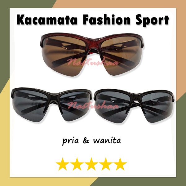Kacamata Fashion Dewasa Cocok Untuk Olahraga Sepeda Outdoor Bike Sporty Biker Goes - Kacamata Sepeda Lensa Anti UV Protection Model Wraparounds Terbaru