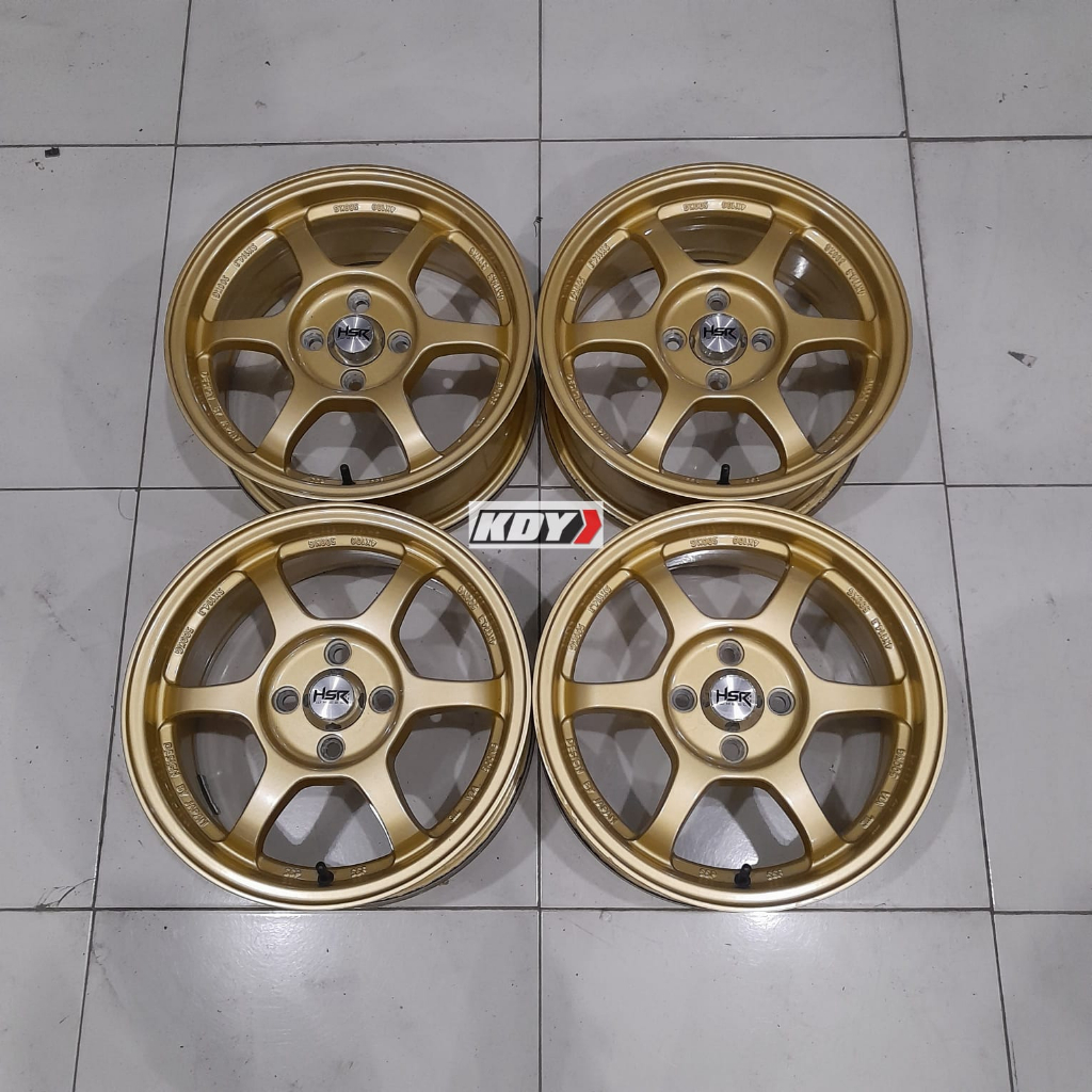 Velg Racing Bekas Murah Copotan Mobil Ring 15 PCD 4x100 Gold