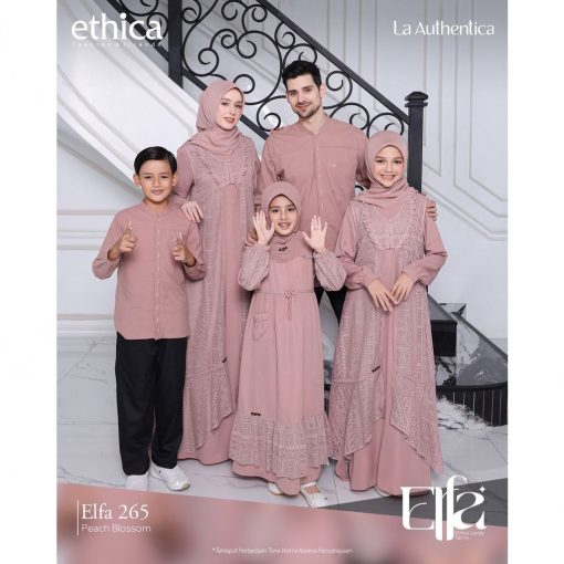 BIG SALE  BAJU SARIMBIT KELUARGA BY ETHICA ELFA 265 PEACH BLOSSOM / SARIMBIT KELUARGA ETHICA 2023