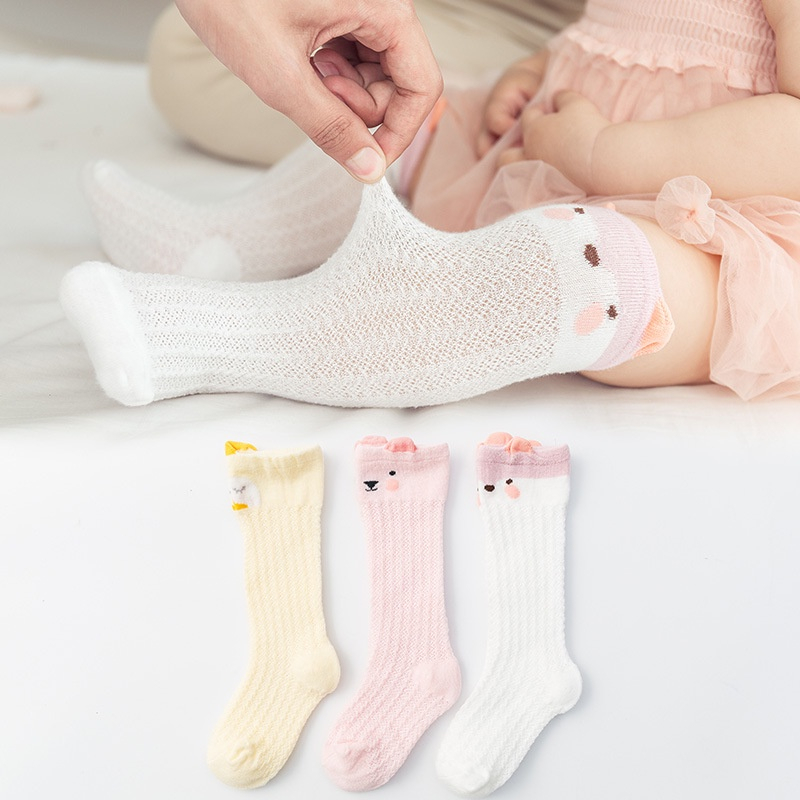 MOGYMOGY KS35 Kaos Kaki Bayi Panjang Karakter Hewan Perempuan Laki Laki Motif Animal Lucu Bahan Jaring Baby Socks