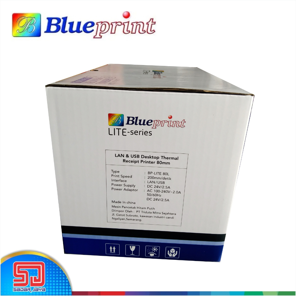 Blueprint Lite 80L Printer Thermal Kasir Struk Minimarket Label (LAN + USB + RJ11)