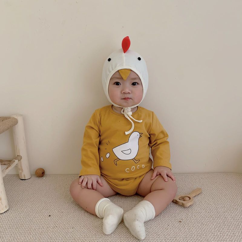 BABY K2 - jumper longsleeve chicken  + topi kode 00334