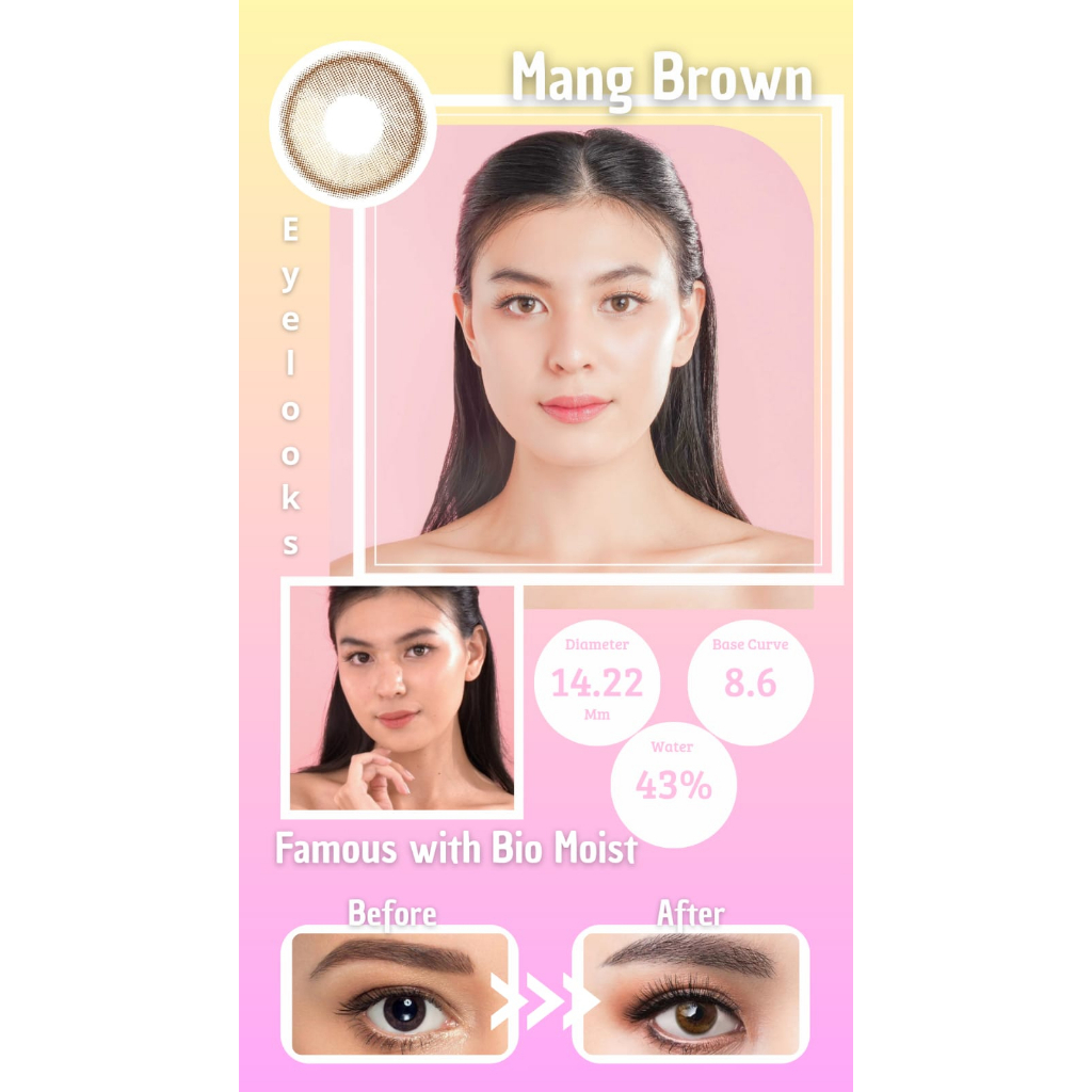 Famous With Biomoist Mang Brown Monthly Softlens Warna