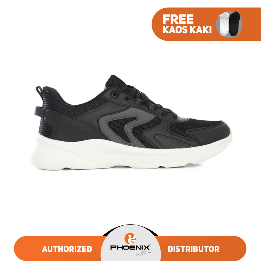 Phoenix Cleon Sepatu Sneakers Pria - Black