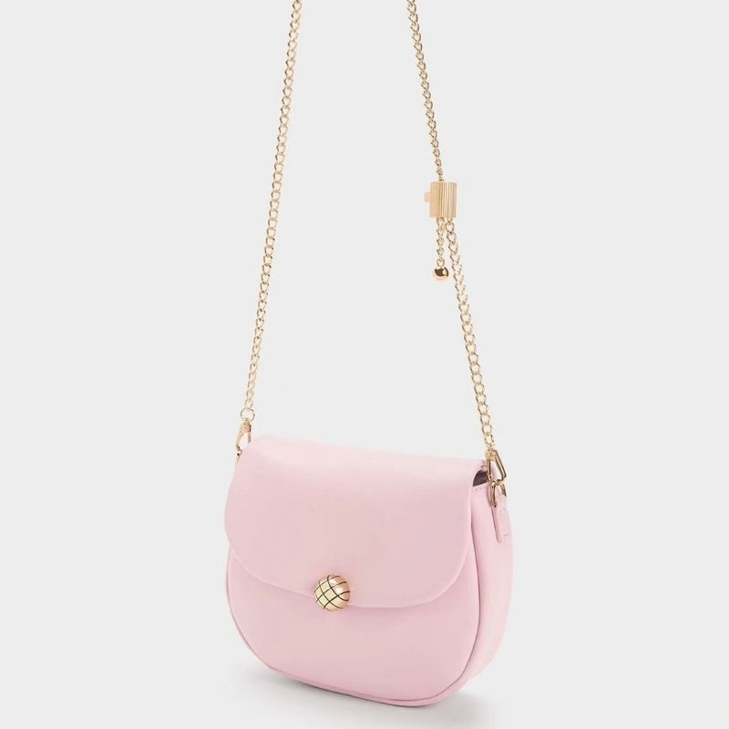CK Quilted Ball Curved Crossbody Bag