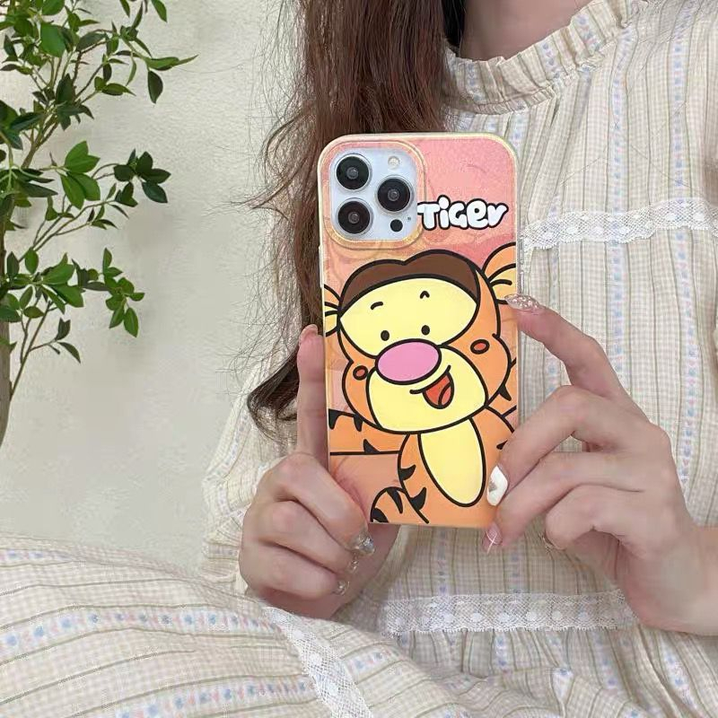 NEW CHUBBY CARTOON CASE !! WINNIE THE POOH GLITTER HOLOGRAM CASE PIGLET TIGER POOH IPHONE 14 PROMAX 14 PRO 14 13 PROMAX 13 PRO 13 12 PROMAX 12 PRO 12 11 SOFTCASE