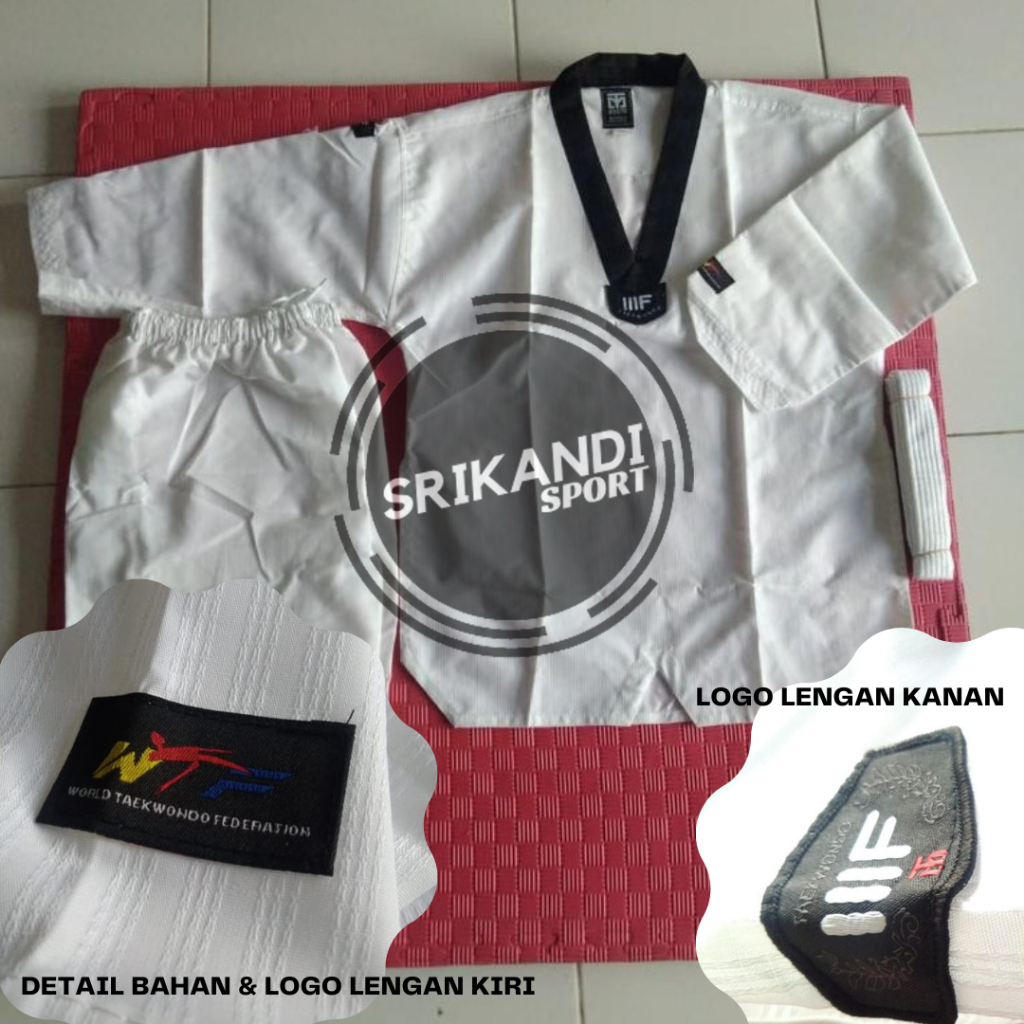 Dobok Taekwondo MOOTO IIIF / SERAGAM MOOTO IIIF BNWB Anak Dewasa Dobok KERAH HITAM Baju Taekwondo - 