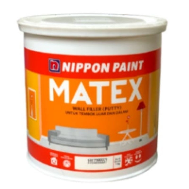 PLAMIR TEMBOK MATEX NIPPON PAINT 4KG DEMPUL WHITE