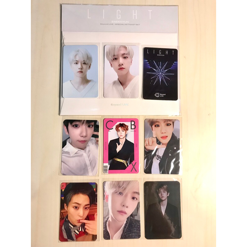 exo official photocard baekhyun md light id film set pc AR ticket sticket photo ver merch cbx coaste