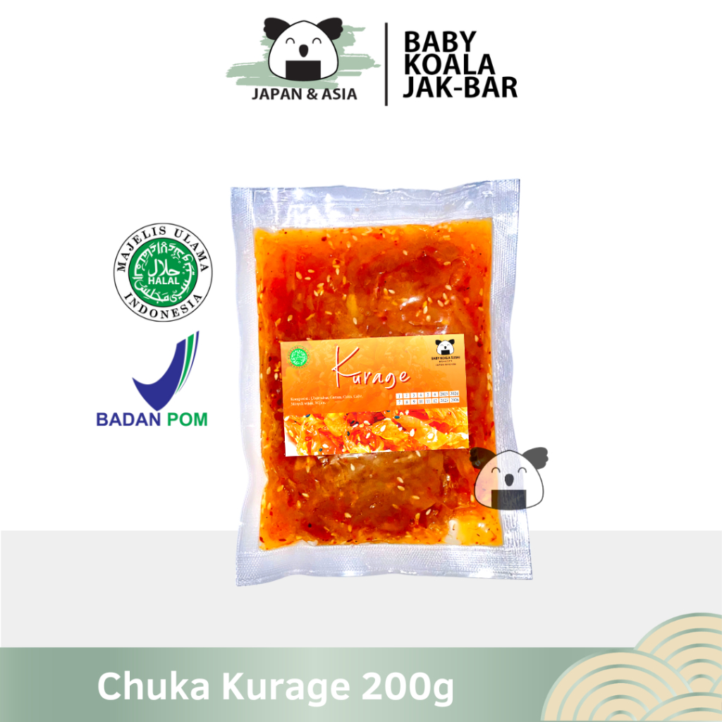 

CHUKA KURAGE Salad Ubur-Ubur 200 g | Jelly Fish Seasoned Salad Frozenn.