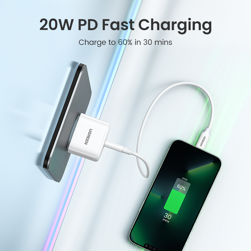 UGREEN Charger iPhone 20W Fast Charging Quick charge Mini Size Asli