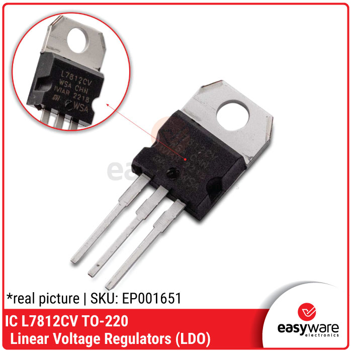 IC 7812 L7812CV TO-220 L7812 Linear Voltage Regulator LDO