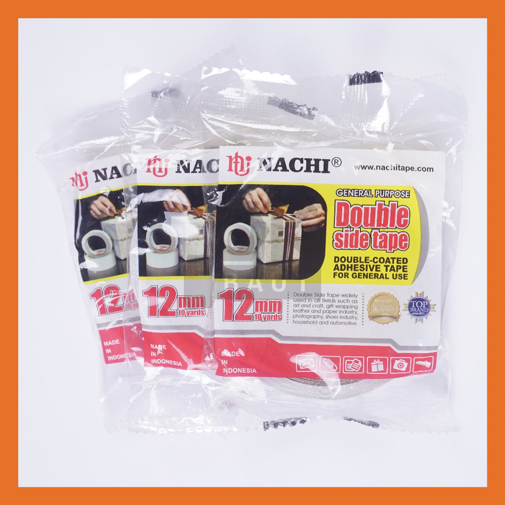 

NACHI DOUBLE TAPE 12 mm Isolasi Lakban Plakban Selotip ATK