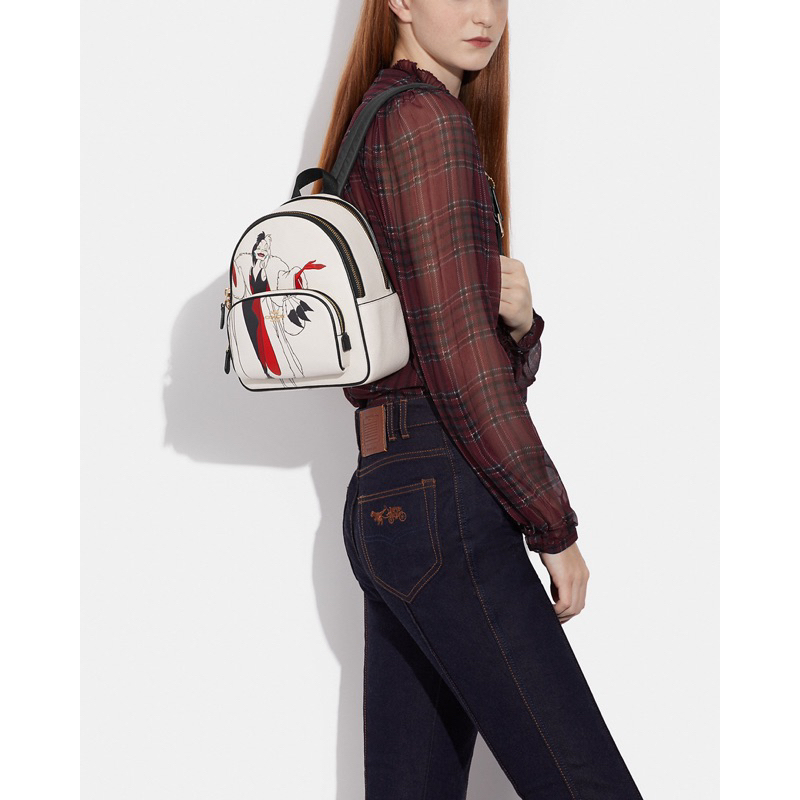 Coach Disney X Coach Mini Court Backpack With Cruella Motif (CC 159)