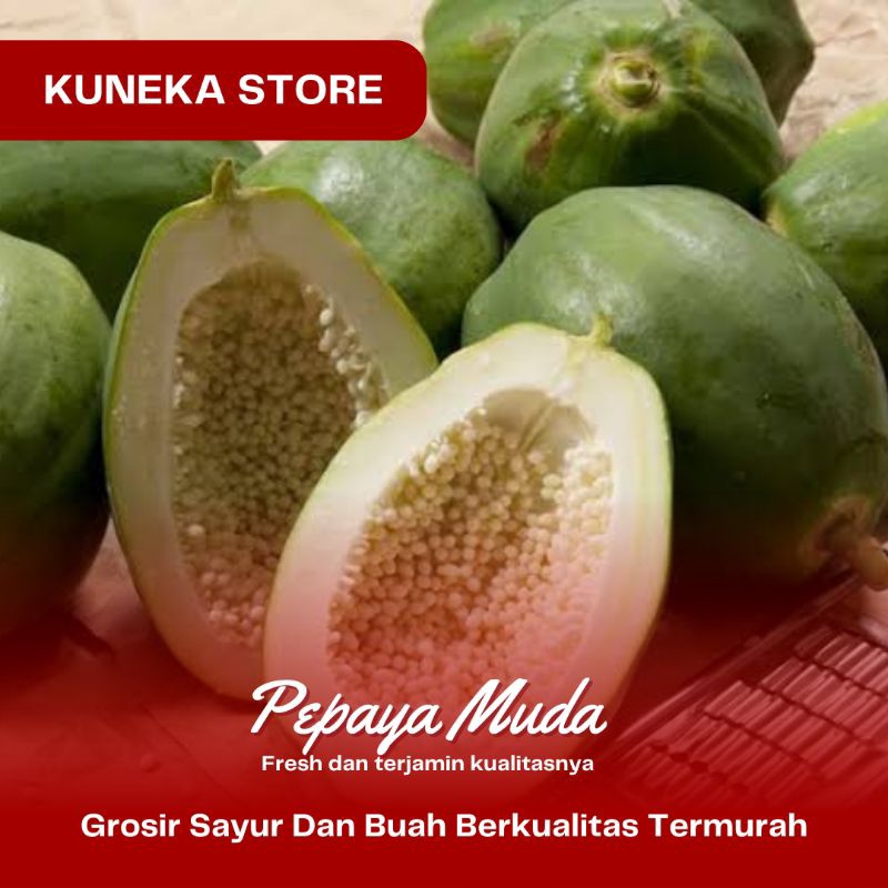 

PEPAYA MUDA SEGAR 250GR PEPAYA SAYUR FRESH TERLARIS TERMURAH PROMO