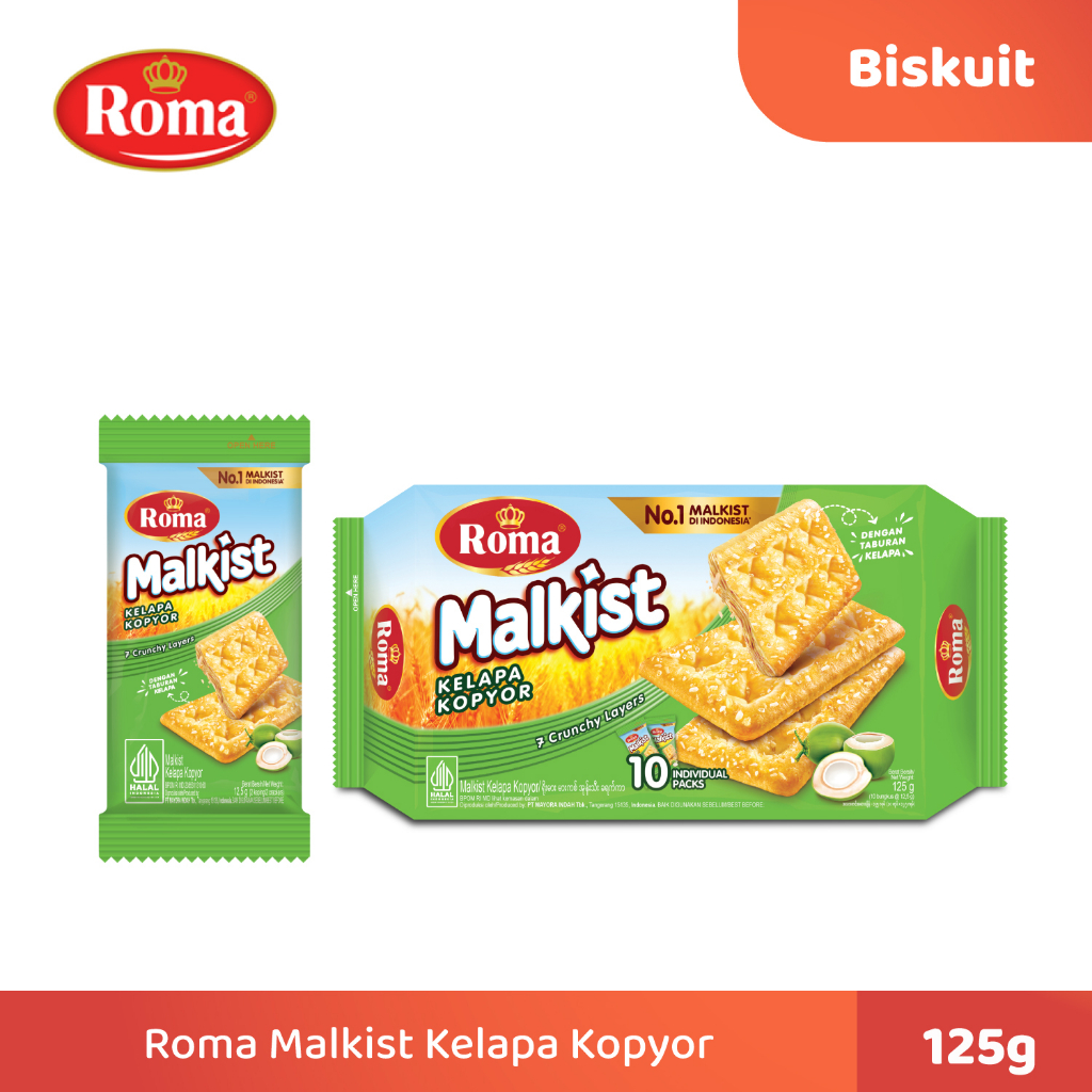 Roma Malkist Kelapa Kopyor 10 Sachets