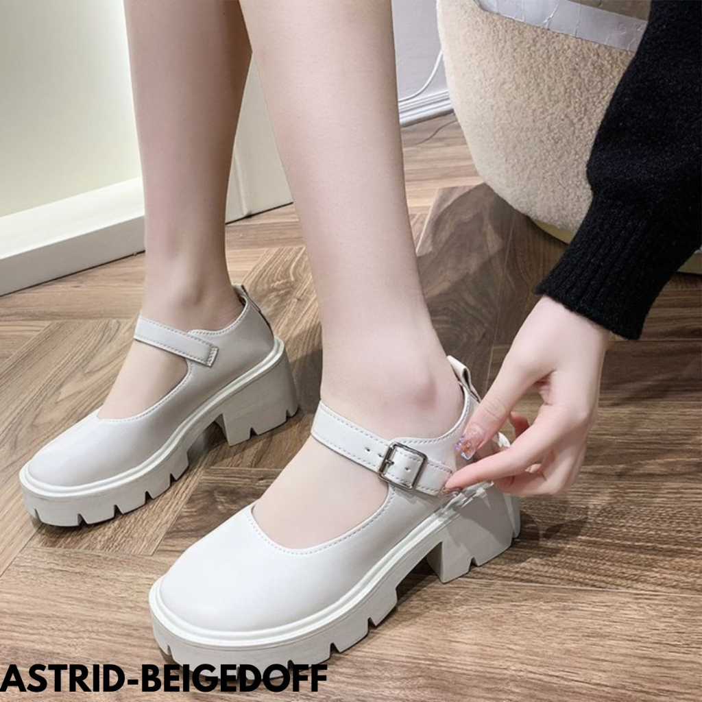 SEPATU WEDGES WANITA HAK TAHU MODEL TERBARU EDISI KOREA BAHAN PU IMPORT ASTRID