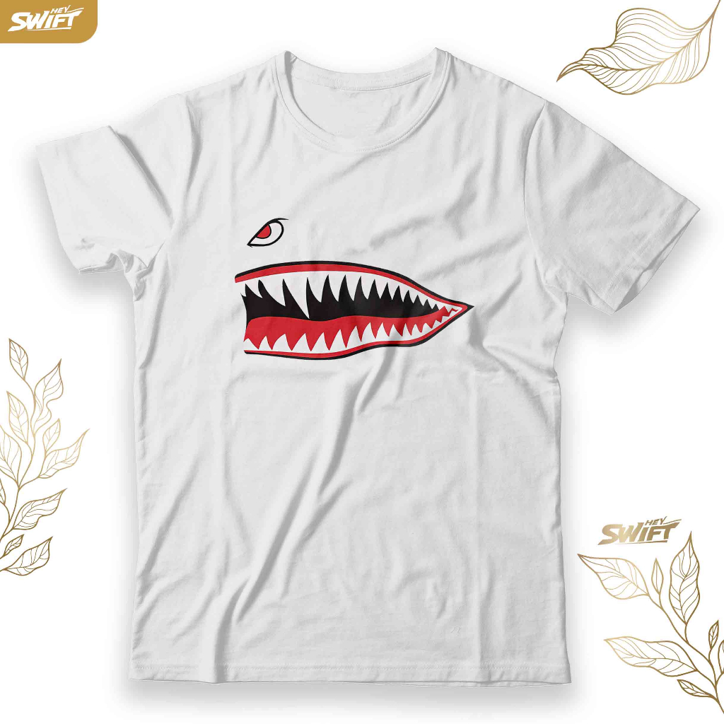 KAOS Flying Tigers Nose Warhawk air force military militer world war TSHIRT BAJU DISTRO