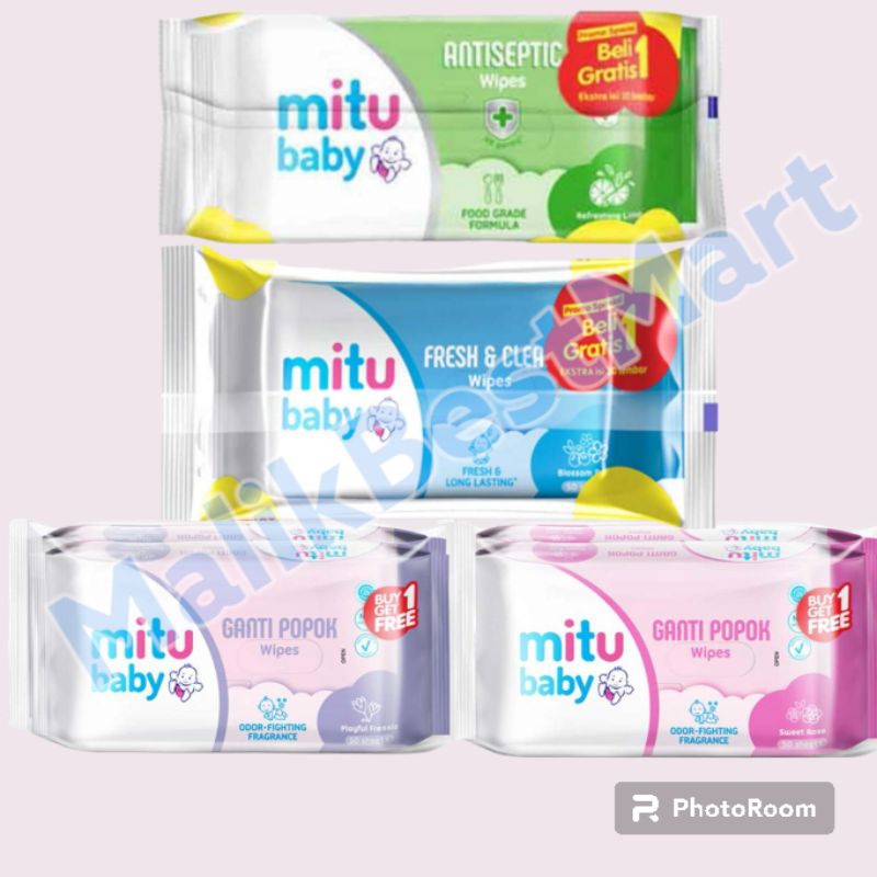 Mitu Baby Tissue | Tisu Basah Mitu Baby | Tisu basah beli 1 gratis 1