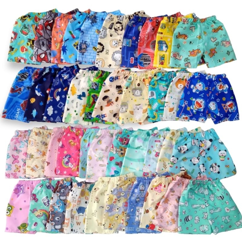 CELANA ANAK 1-8 TAHUN / BOXER HARIAN KARAKTER / KOLOR MOTIF SANTAI LAKI LAKI PEREMPUAN